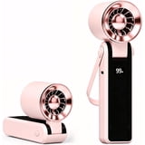 Portable Handheld Fan with LED Display, 5 Speeds, USB Rechargeable ...