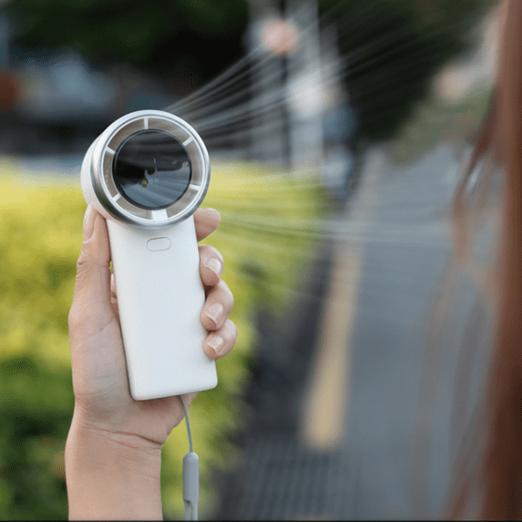 Portable Handheld Fan with LED Light, 3600mAh, 13000RPM Brushless Motor, 2H Charging, 5-8H Runtime, 8m/s Wind Speed, Digital Display, Adjustable Modes