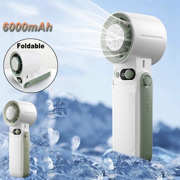 Portable Handheld Fan Multi-Speed Adjustable Mini Fan Neck Hanging Fan with Digital Display Travel Cooling Ice Fan