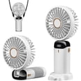 thumbnail image 1 of Portable Handheld Fan, Portable Fan Rechargeable, 5000mAh, 180° Adjustable, 6 Speed Wind, Display Electricity in Real Time, USB Rechargeable Foldable Fan, Quiet Personal Fan with Power Bank, 1 of 5