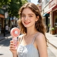 thumbnail image 1 of Portable Handheld Fan, Powerful+Durable+500mAh+ Quiet , Mini Table Fans with USB Rechargeable Battery Operated Cooling Accessories for Personal Use, Travel, 1 of 8