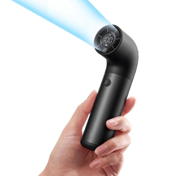 Portable Handheld Fan, Powerful Turbo Mini Fan, 19000 RPM High Speed Aero Pro, 3500mAh, 6 Speeds Aluminum Case, USB-C Fast Charging for Travel, Outdoor & Office -Black