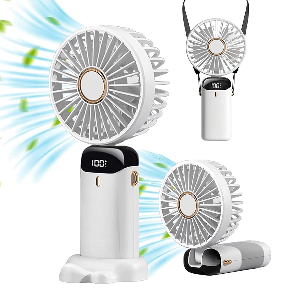 Portable Handheld Fan Rechargeable Battery Operated, Small Personal Fan