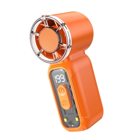 Portable Handheld Fan Rechargeable Clear Shell Cooling Fan for Outdoor Activities, Travel, Working Easy to Carry