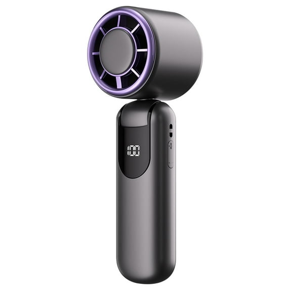 Portable Handheld Fan, Speed(1-100) Adjustable Turbo Mini and 3600mAh Battery Rechargeable Personal Fan, Digital Display, Gifts for Women Men Travel/Camping/Outdoor-Brown