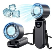 Portable Handheld Fan, 5 Speeds & 100 Stepless Adjustable Mini Desk Fan, 90°Rotatable Personal Fan with Turbo Boost Cooling