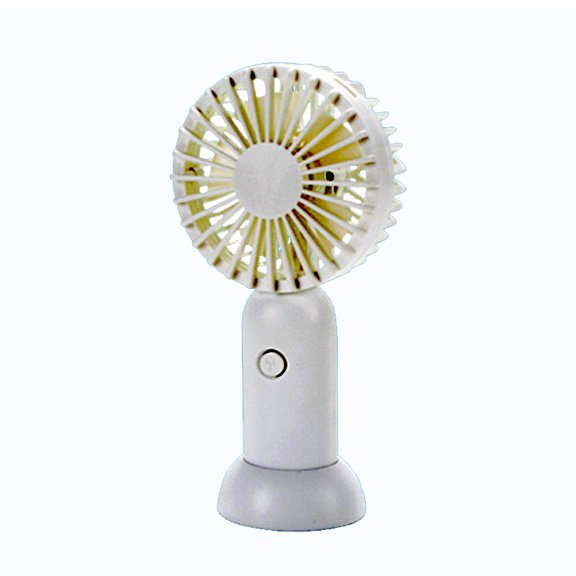 Portable Handheld Fan USB Charging Mini Fan Large Capacity Natural Wind for Shopping Work Travel Camping White