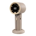 thumbnail image 1 of Portable Handheld Fan USB Rechargeable with 6 Speeds Digital Display and Base Stand High-Speed Mini Fan for Travel Outdoor Office Home Desk Desk Table(Coffee), 1 of 6
