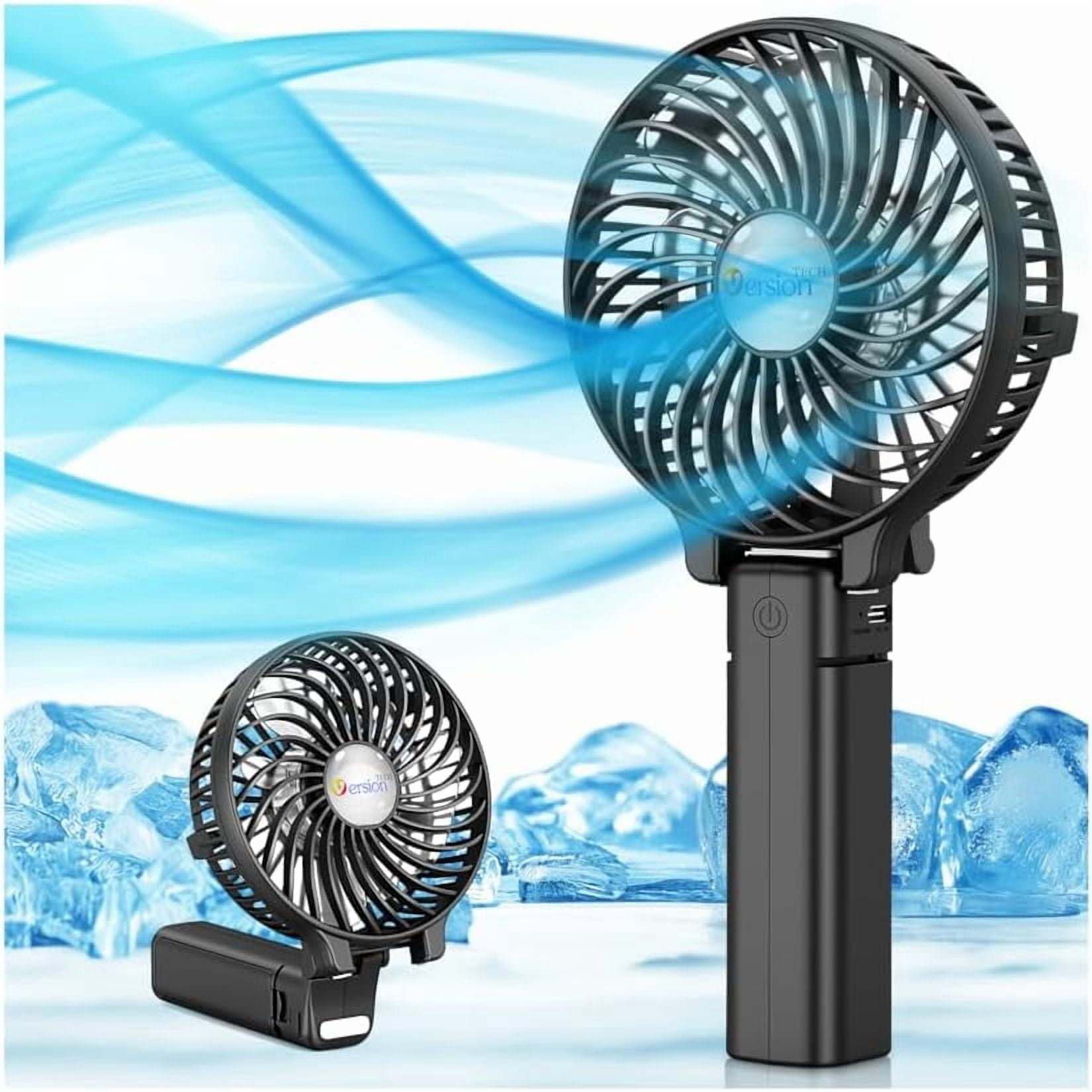Portable Handheld Fan with 4000mAh USB Rechargeable Battery, 180 ...