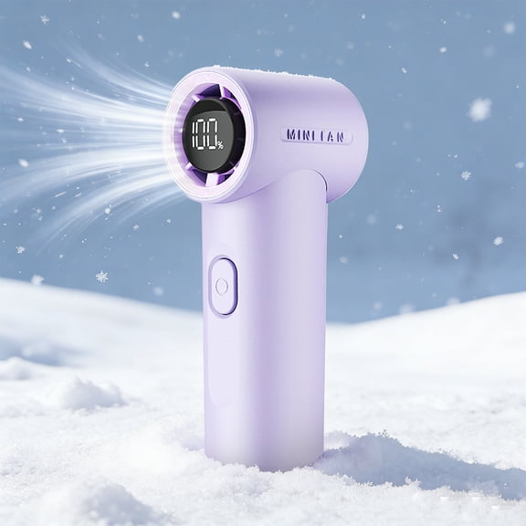 Portable Handheld Fan with Digital Display and High Wind Power, USB Rechargeable for Outdoor and Daily Use