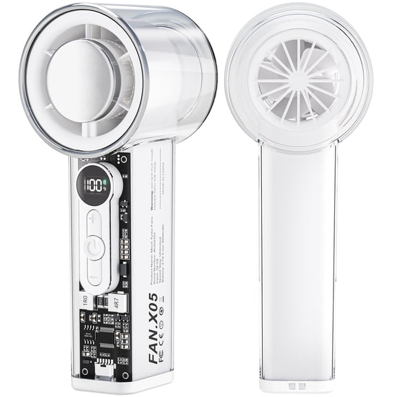 Portable Handheld Fan with Ice Cooling, 8000mAh 100 Speeds Personal Fan with Digital Display, 18W Fast Charging for Travel Makeup