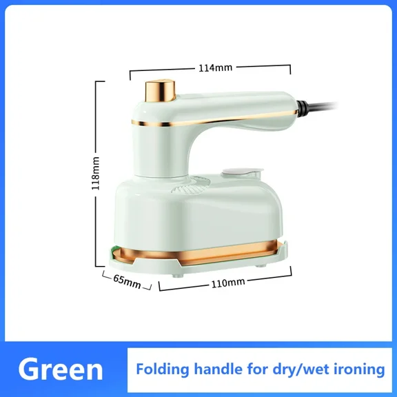 Portable Handheld Garment Steamer - Foldable, 10 Second Heat Up, Dual Dry/Wet Steam, Leak-Proof Clothes Wrinkle Remover For Travel & Home,Green