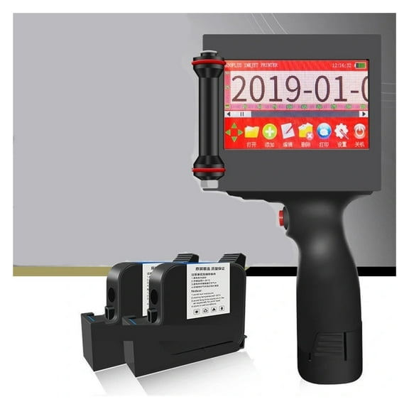 Portable Handheld Inkjet Printer 5CM Print Height Batch Code Serial Number Marking Smart Inkjet Printer ,Crisp Output