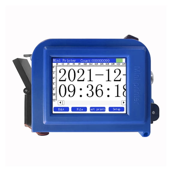Portable Handheld Inkjet Printer, Smart Touch Screen Waterproof Quick Dry Printer, Encoding QR Code Logo Mini ,Portable & User