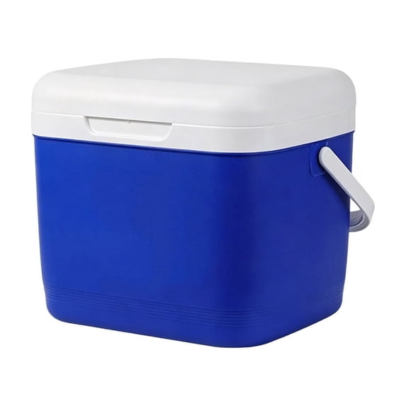 Portable Handheld Insulated Cooler Box, Thermal Retention Storage Chest, with Sealed Lid and Side Handle, for Camping Fishing Car Travel