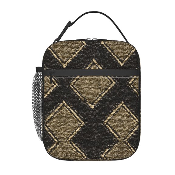 Portable Handheld Insulated Lunch Bag 1084in Men And Women Universal Reuse Function Fully Used For Work Office Travel Argyle Plaid Khaki_1