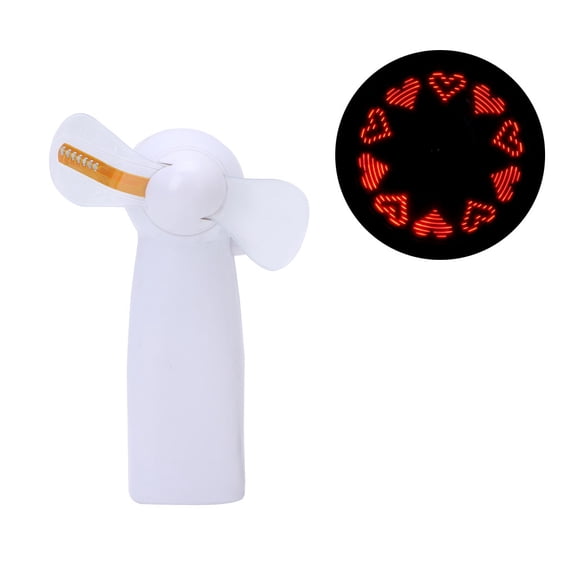 Portable Handheld LED Flashing Fan Super Mute Battery Operated For Cooling