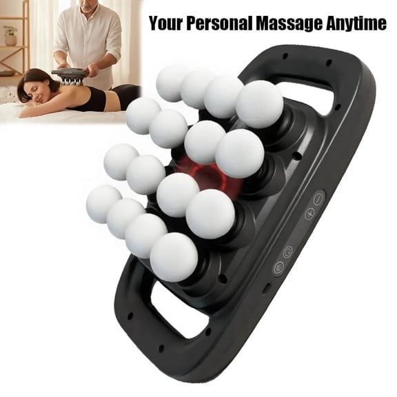 Portable Handheld Massager with 16 Heads, 3 Vibration Modes, 50KG Deep Pressure, Ultra-Quiet Motor, 3-Hour Fast Charge, 50min Use, Ergonomic Grip & Full Safety Features