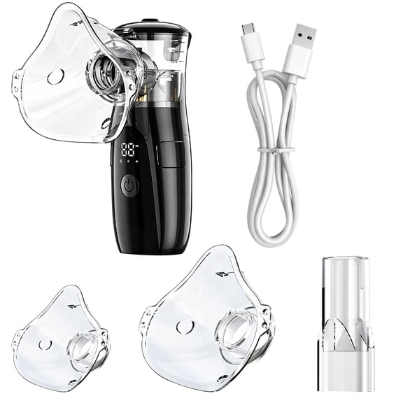 Portable Handheld Mesh Inhaler - Dual Power (USB/Battery) Ultra-Quiet Cool Mist Humidifier for Kids & Adults