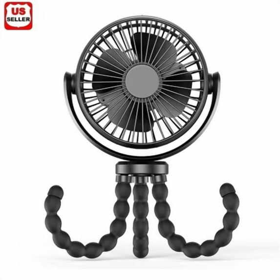 Portable Handheld Mini Cooling Fan Flexible Tripod Clip Desk Bike Baby Stroller