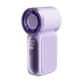 thumbnail image 1 of Portable Handheld Mini Fan, High Velocity Personal Fan with LED Display, USB Rechargeable, with Lanyard for Makeup, Travel Purple, 1 of 6