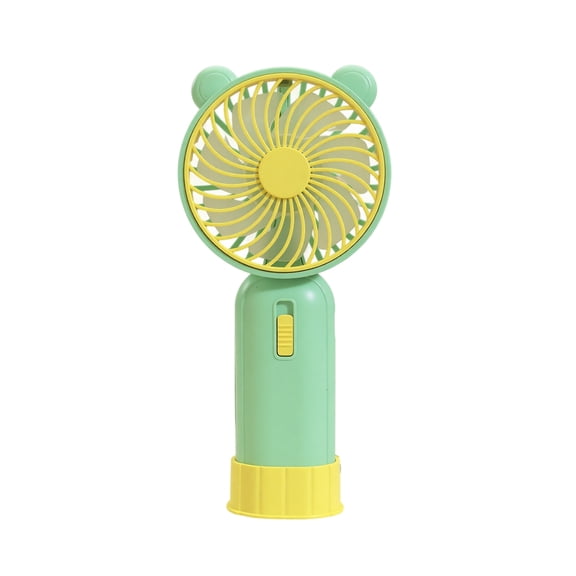 Portable Handheld Mini Fan with LED Display, 3-in-1 Personal Foldable USB Rechargeable Hand Held Fan & Flashlight for Travel, Lash Eyelash, Cute Small Pocket for Women(Green)