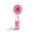 thumbnail image 1 of Portable Handheld Mini Fan, Neck Fan, 4000mAh Desk Fan, 180° Adjustable, 6 Speed Wind, Display Electricity in Real Time, USB Rechargeable Foldable Fan, Quiet Personal Fan(Pink), 1 of 8