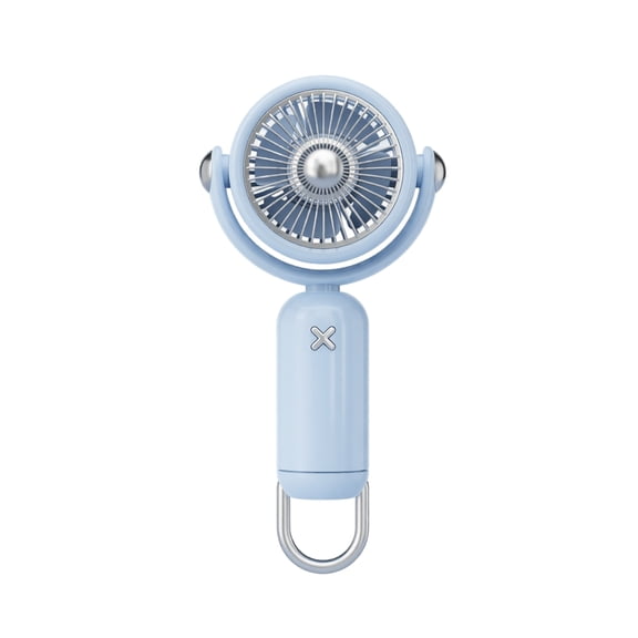 Portable Handheld Mini Fan, Neck Fan, Desk Fan, 180° Adjustable,Display Electricity in Real Time, USB Rechargeable Foldable Fan, Quiet Personal Fan(Blue)