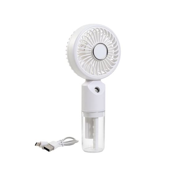 Portable Handheld Mini Fan, Neck Fan, Desk Fan, 180° Adjustable,Display Electricity in Real Time, USB Rechargeable Foldable Fan, Quiet Personal Fan(White)