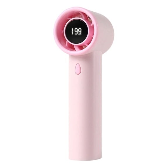 Portable Handheld Mini Fan with Digital Display, High-Speed Brushless Motor, USB Rechargeable, 199 Adjustable Settings, Compact and Lightweight