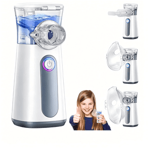 Portable Handheld Mist Device, Self-Cleaning Pulse Spray & Auto Shut-Off, Quiet Mesh Atomizer for Home Use, Adults & KidsUSB charging