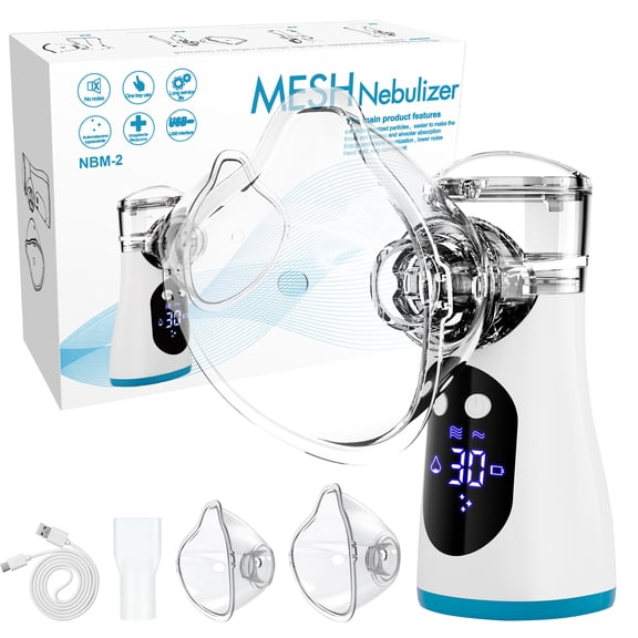 Portable Handheld Mist Device for Home Use Quiet Mesh Atomizer for Adults & Kids bule