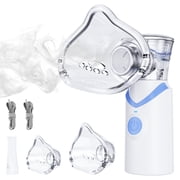 Portable Handheld Mist Device with digital display for Home Use Quiet Mesh Atomizer for Adults & Kids Blue