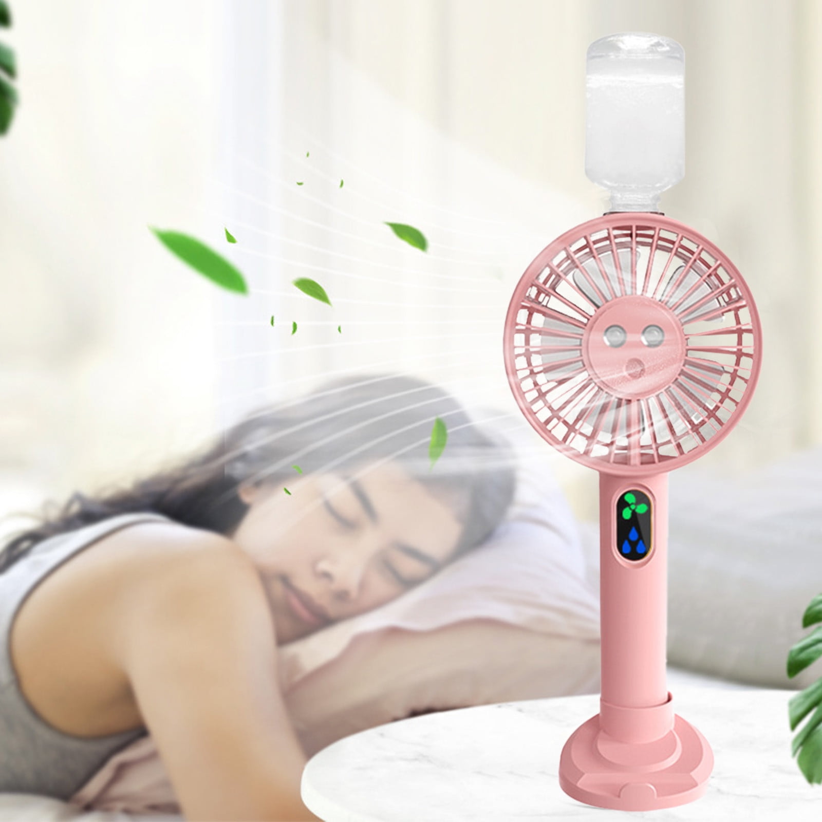 Portable Handheld Misting Fan, Rechargeable Personal Mister Fan With