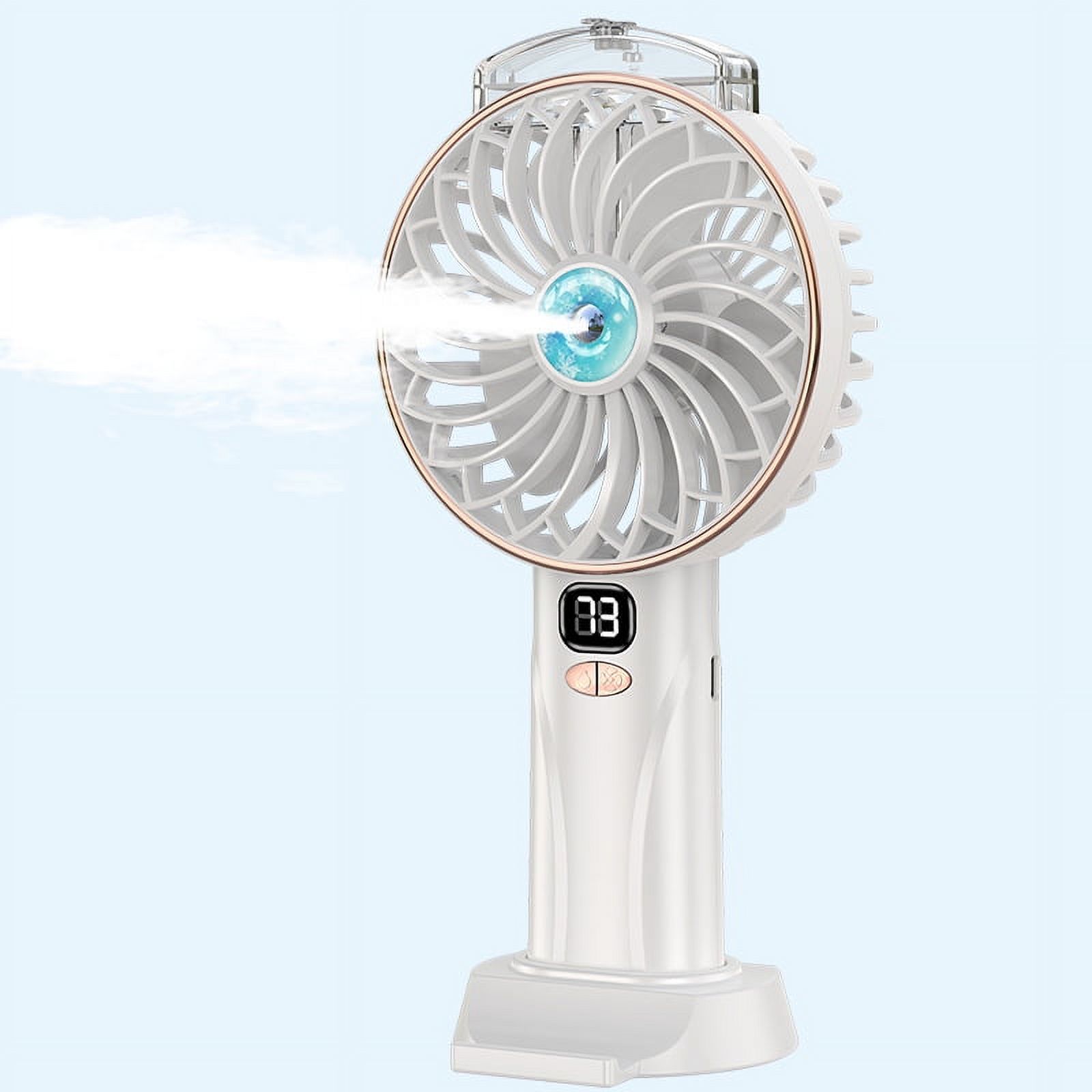 Portable Handheld Misting Fan, Rechargeable Personal Mister Fan