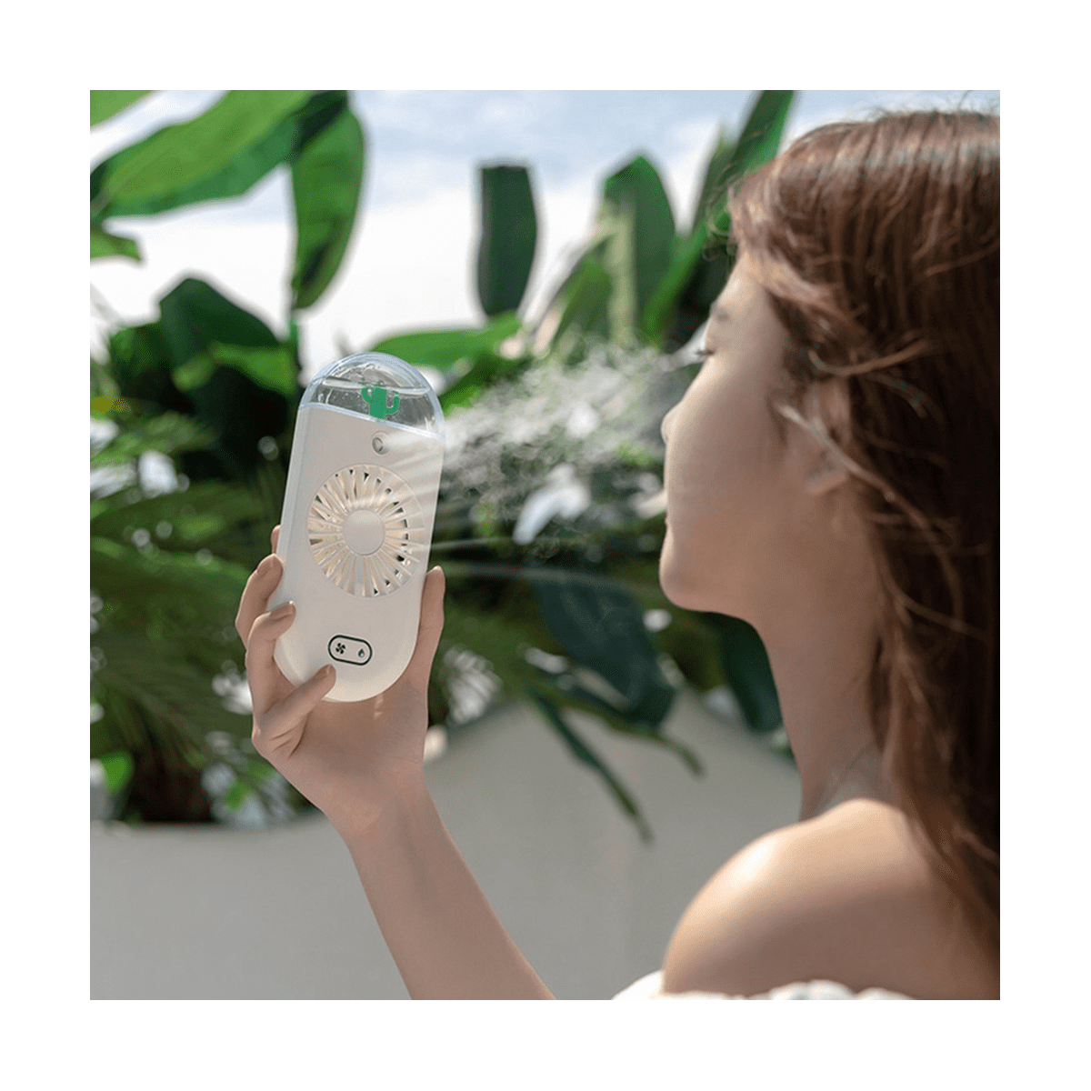 Portable Handheld Misting Fan, Rechargeable Personal Mister Fan