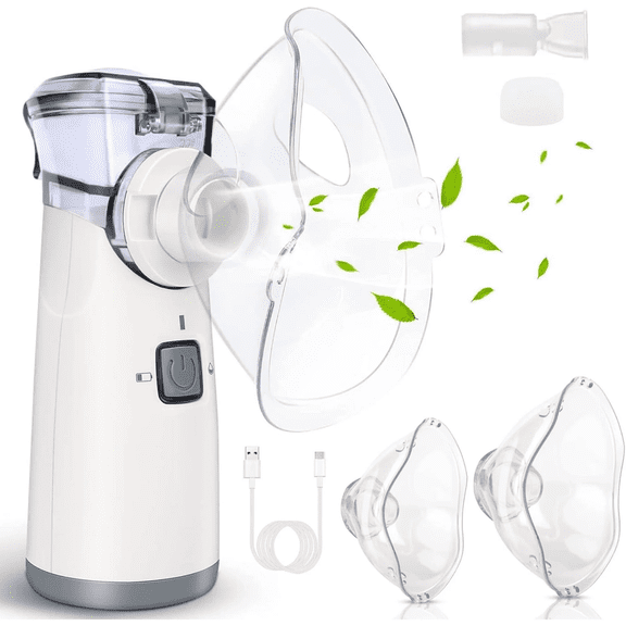 Portable Handheld Personal Humidifier Ultra-Quiet 5 Micron Mist, USB/Battery Powered, Auto-Clean, for Home & Travel