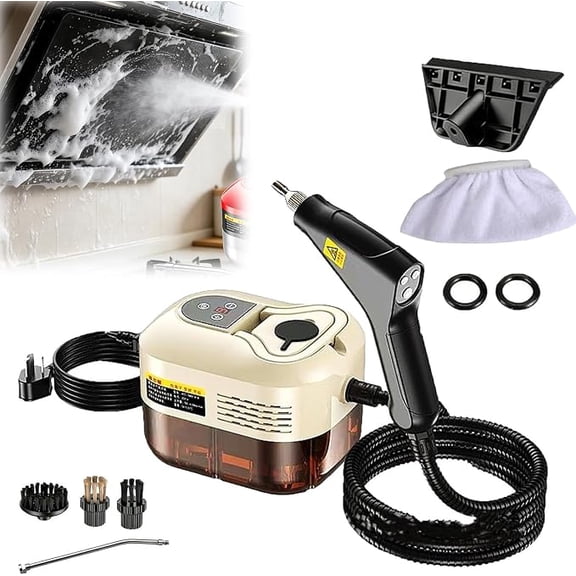 Portable Handheld Steam Cleaner: 2500W High Temperature Pressurized Steamer - Cleaning Machine with 6 levels Adjustable Steam for Multi-Surface, Kitchen, Bathroom, Furniture, Car, Windows