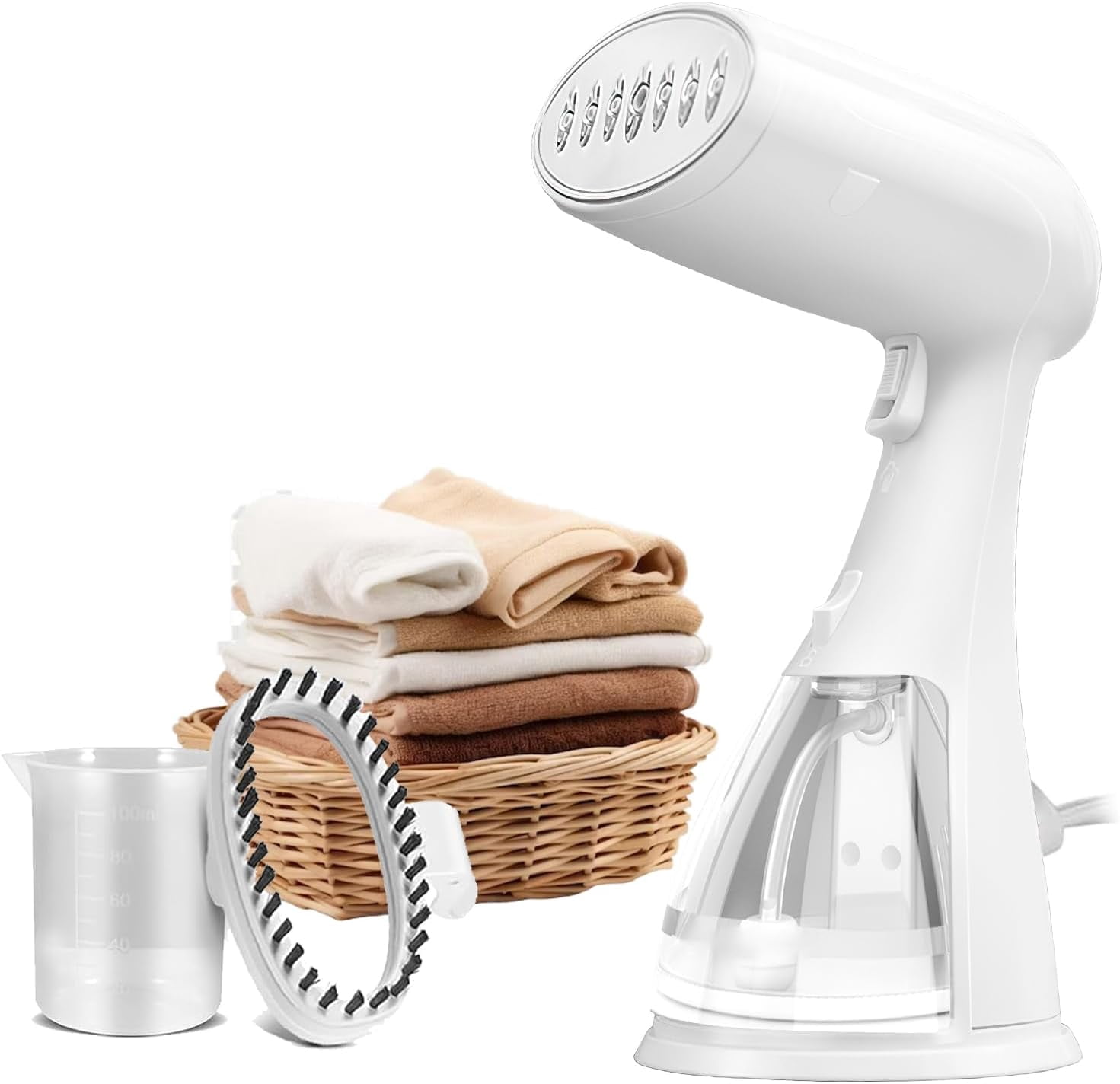 Portable Handheld Steamer for Clothes - Hand Held Clothes Steamer 15S Fast Heat-up, 1500W Heat-Resistant Steam Iron Remove Wrinkles for All Fabrics, 300ml Tank for Travel/Hotel