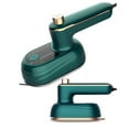 thumbnail image 1 of Portable Handheld Travel Iron, Mini Garment Steamer with Ceramic Panel, 180 °   Rotatable Handle for Dry & Wet Ironing, Compact Clothes Wrinkle Remover for Home and Travel(green), 1 of 7