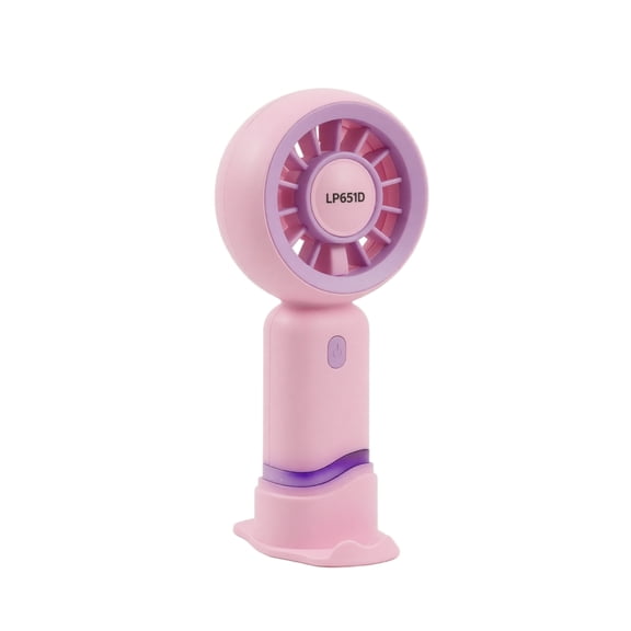 Portable Handheld Turbo Fan,180° Adjustable Foldable Desk Fan,5-Speed LED Display Foldable HandHeld Fan,4000mAh Battery Rechargeable Personal Cooling Fan for Travel & Outdoor Use(Pink)