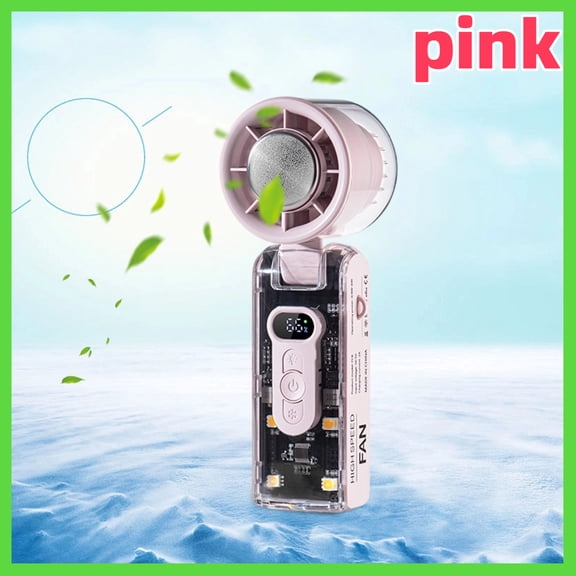 Portable Handheld Turbo Fan, 2025 New USB Desk Fan with Type C Fast Charging 3600mAh Rechargeable Battery Foldable, 3 IN 1 Mini Personal Fan for Outdoor Activities, Travel, Beach, U.S_ Fast Shipping