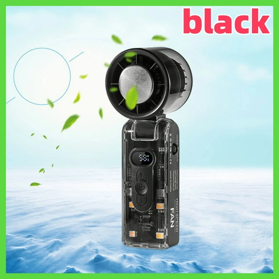 Portable Handheld Turbo Fan, 2025 New USB Desk Fan with Type C Fast Charging 3600mAh Rechargeable Battery Foldable, 3 IN 1 Mini Personal Fan for Outdoor Activities, Travel, Beach, U.S_ Fast Shipping