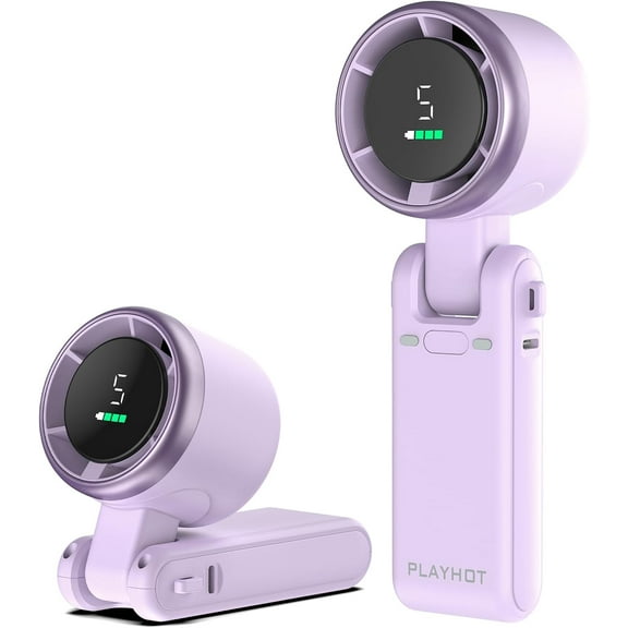 Portable Handheld Turbo Fan, 5 Gear Wind, Battery Operated, Up to 12 Working Hours, 3 IN 1 Hand Fan with Air Turbo Tech Cooling Fan for Outdoor Activities, Travel, Beach