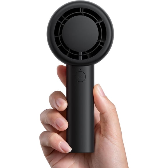 Portable Handheld Turbo Fan, 5 Speeds USB Rechargeable Mini Personal Battery Operated Small Pocket Cooling Fan, Personal Quiet Fan with Strong Airflow and Low Noise, GIfts for Travel (Black)