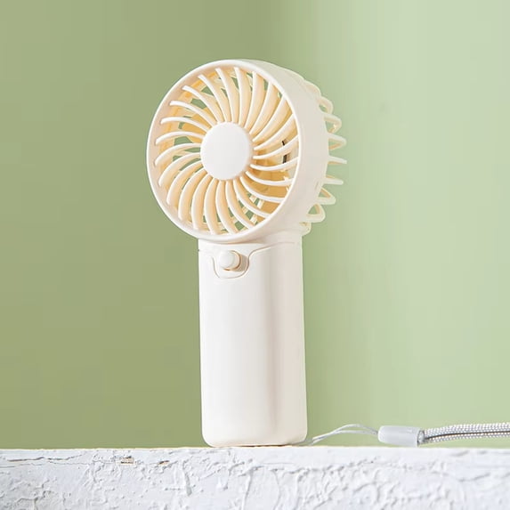 Portable Handheld Turbo Fan, Battery Powered, 3X2 In, Small Personal Cooling, Outdoor Camping, Beige, 1 Pc