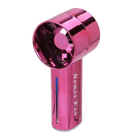 Portable Handheld Turbo Fan,Electroplating Handheld Misting Fan USB Rechargeable – Desktop Portable Spray Fan, Strong Silent Airflow, for Outdoor Office Commuting Travel (Rose/Black)(MulticolorA)