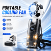 Portable Handheld Fan with LED Display, 5 Speeds, USB Rechargeable ...