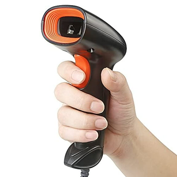 Handheld USB Barcode Scanner Wired 1D Bar Code Reader with USB Cable for Supermarket Convenience Store Warehouse