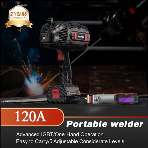 ARCCAPTAIN Portable Handheld Welding Machine,110V 120Amp Upgraded Maquina Soldar,Soldadora Welding Tool Set Welding Rod & Protective Gloves